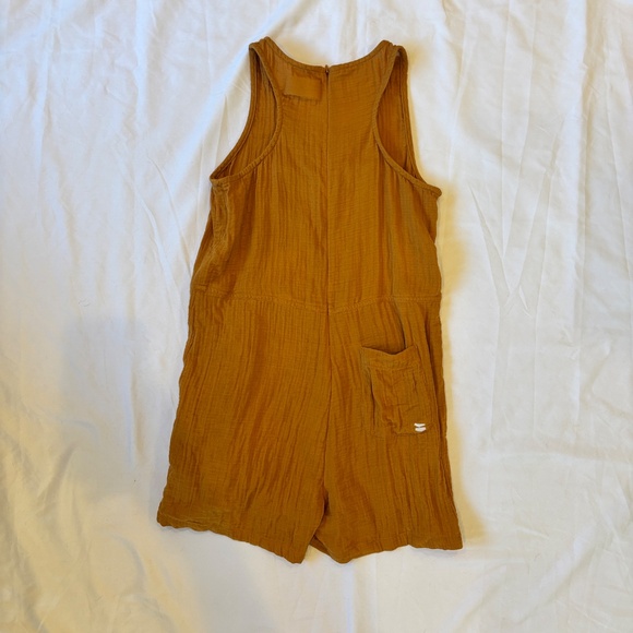 Jetty Women’s Mustard Yellow Sleeveless Romper XS – Pockets, Back Zipper, Casual - Picture 6 of 8